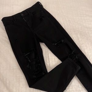 American Eagle Ne(x)t Level Stretch Black Ripped Jeans